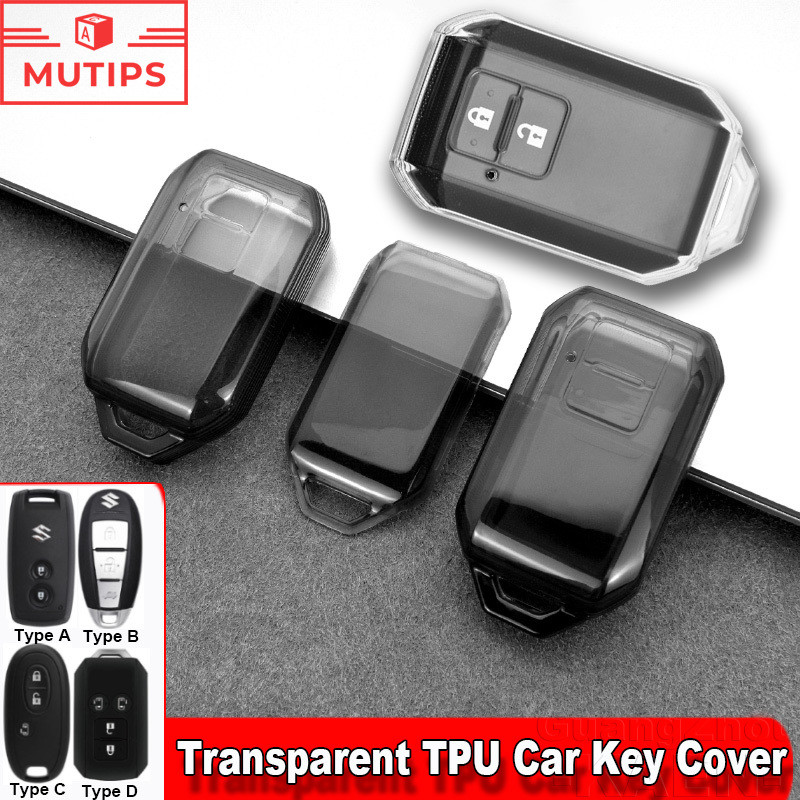 Suzuki โปร่งใส TPU เคสกุญแจรถยนต์ เคสกุญแจรีโมทรถยนต์ สำหรับ Swift Sport Jimny Vitara