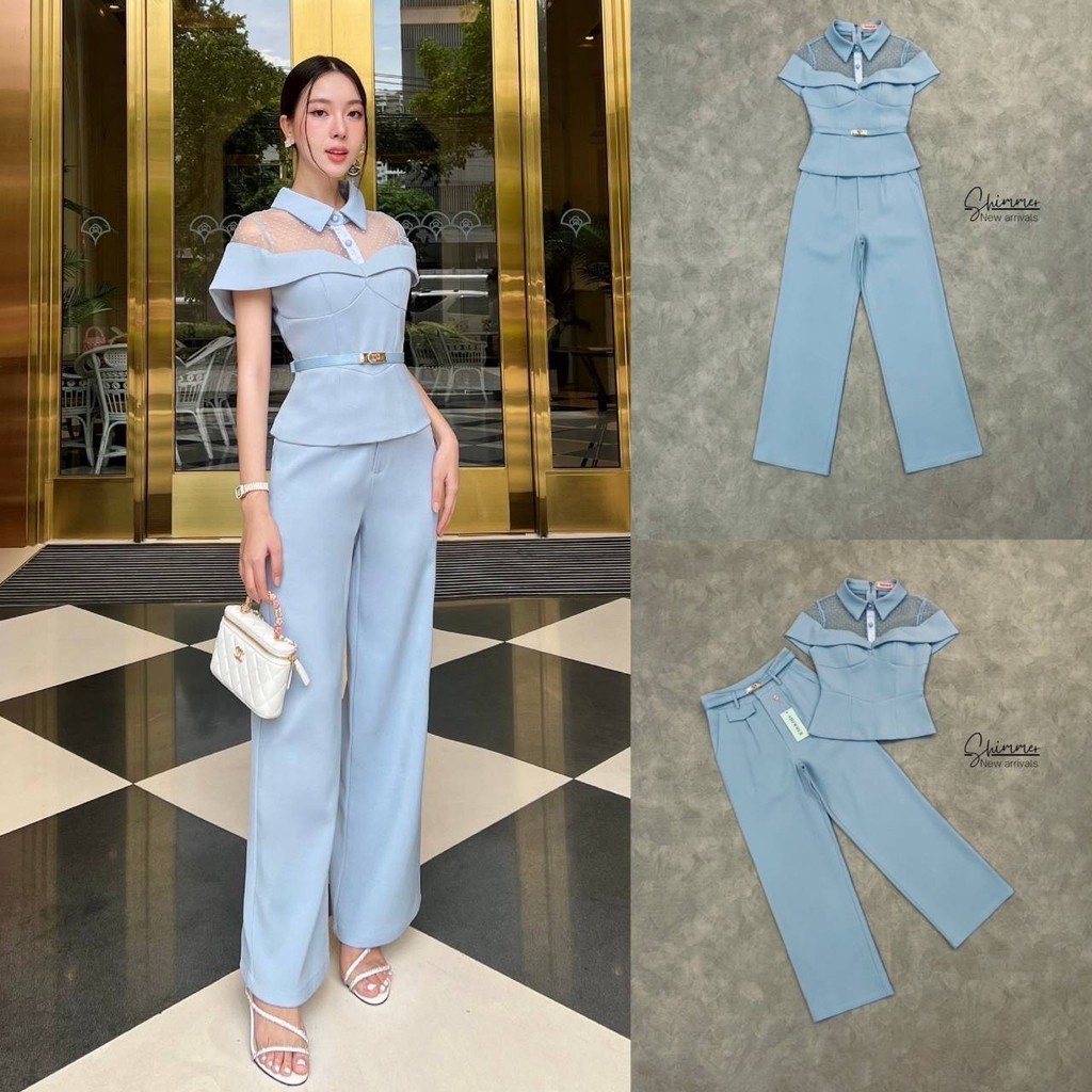 (พร้อมส่ง) Shimmer4 5 9 เซตเสื้อปกเชิ้ตงานกระดุมหน้าแพทเทิร์นสวยเข้ารูปมีซับในทั้งตัว ร้าน Q. - รูปที่ 7