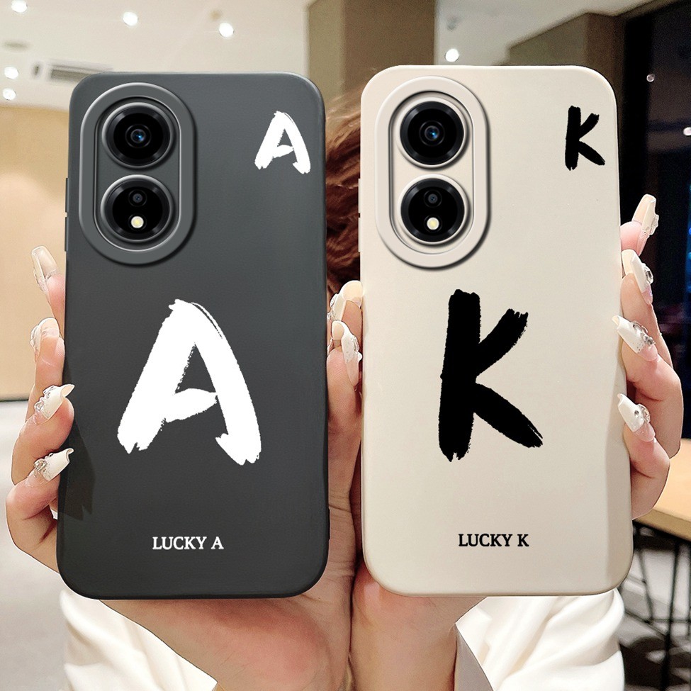 Honor X5Plus WOD-LX1 WOD-LX2 WOD-LX3 ฝาครอบโทรศัพท์ Honor X5 Plus กรณีแฟชั่นตัวอักษร AZ รูปแบบซิลิโค