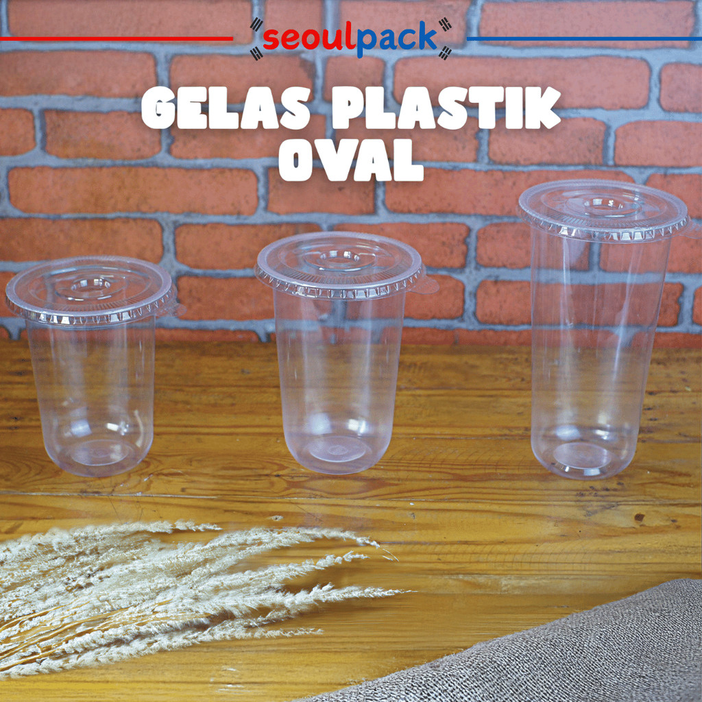 ถ้วยพลาสติกรูปไข่ PP 14oz/16oz/22oz + ฝาปิด (50 ชิ้น) - ถ้วยฟอง, ถ้วย PP, ถ้วย