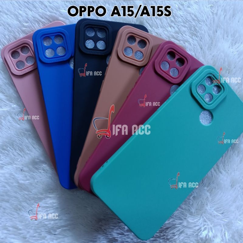 CASE Oppo A15 Oppo A15S CASE TPU PRO MACARON CAMERA PROTECTOR 360 Df Store