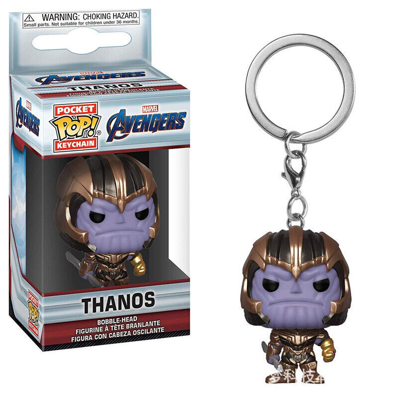 Funko Pocket Pop! พวงกุญแจ Marvel Avenger - ของเล่นฟิกเกอร์พวงกุญแจไวนิล Thanos