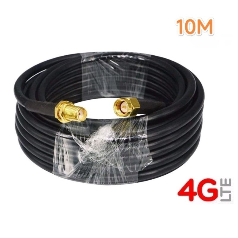 สาย Cable RG58 Low loss 10 เมตร Antenna Extension Cable RP-SMA