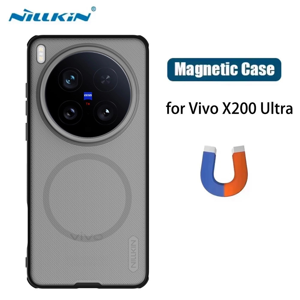 เคส Vivo X200 Ultra Nillkin Frosted Shield Pro กรอบ TPU PC ฝาครอบแม่เหล็กสําหรับ Vivo X200 Ultra 5G 