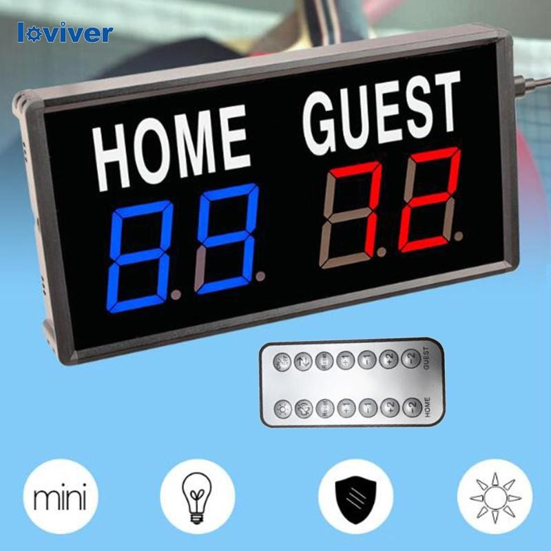 [Loviver] Digital Scoreboard Electronic Score LED Board สําหรับกีฬาฟุตบอล บาสเกตบอล และเทนนิสกลางแจ้