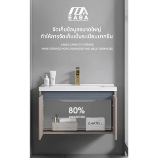 A805 จัดส่งในกรุงเทพฯ, ประเทศไทย อ่างล้างหน้าห้องน้ำจากหินอ่อนตู้ อ่างล้างหน้าเซรามิก ตู้ห้องน้ําสไตล์ครีม ตู้กระจกอั