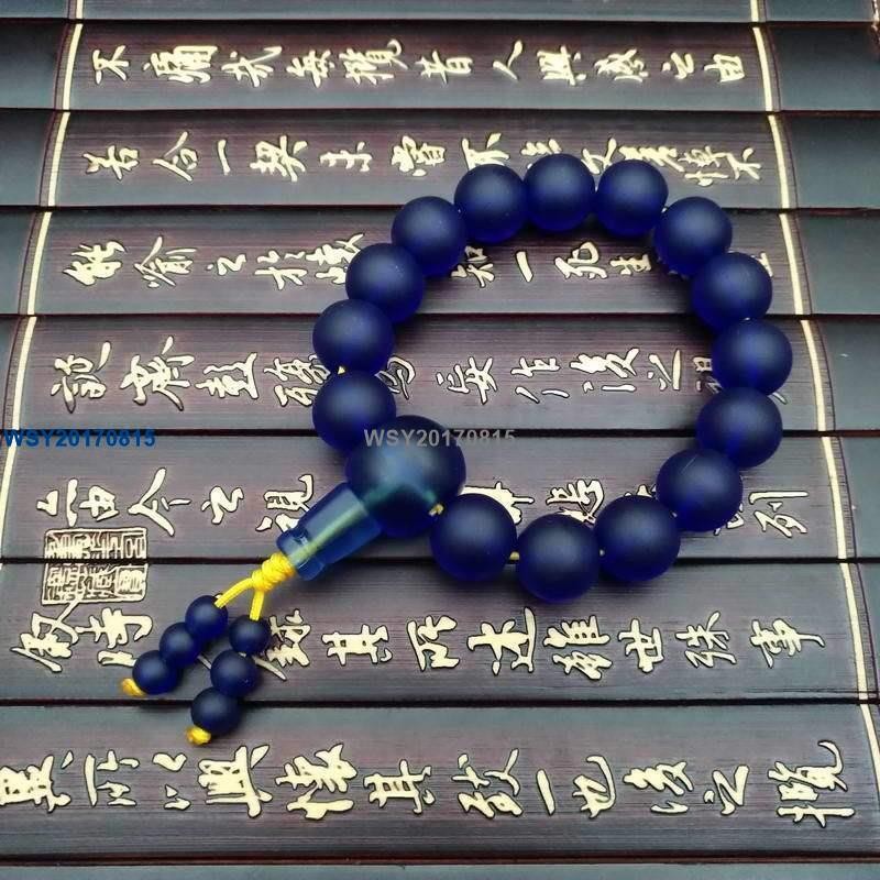 สร้อยข้อมือแก้ว Nepali สไตล์ดั้งเดิม ขนาด 12 มม. สำหรับปฏิบัติธรรมแบบวงกลมเดียว