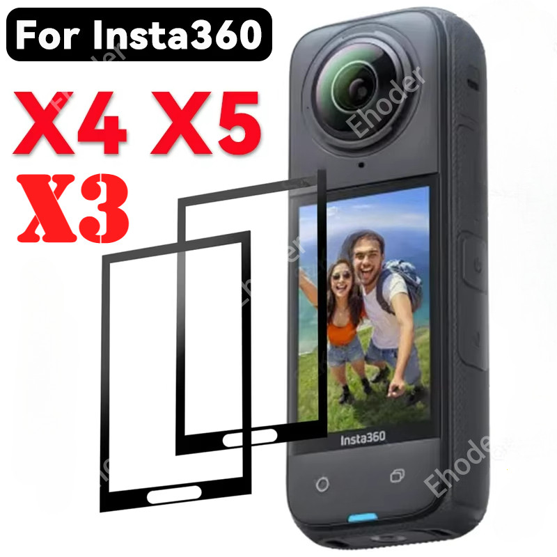 1-2 ชิ้นกระจกนิรภัยสําหรับ Insta360 X4Air X5 X4 X3 ป้องกันหน้าจอสําหรับ insta360GoUltra จอแสดงผล LCD