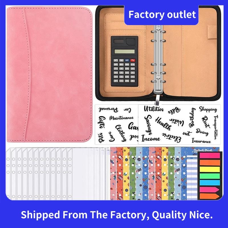 A6 Budget Planner พร้อมเครื่องคิดเลข Zip Budget Binder Budget Planner ทําจากซองจดหมายสําหรับเงิน Bud