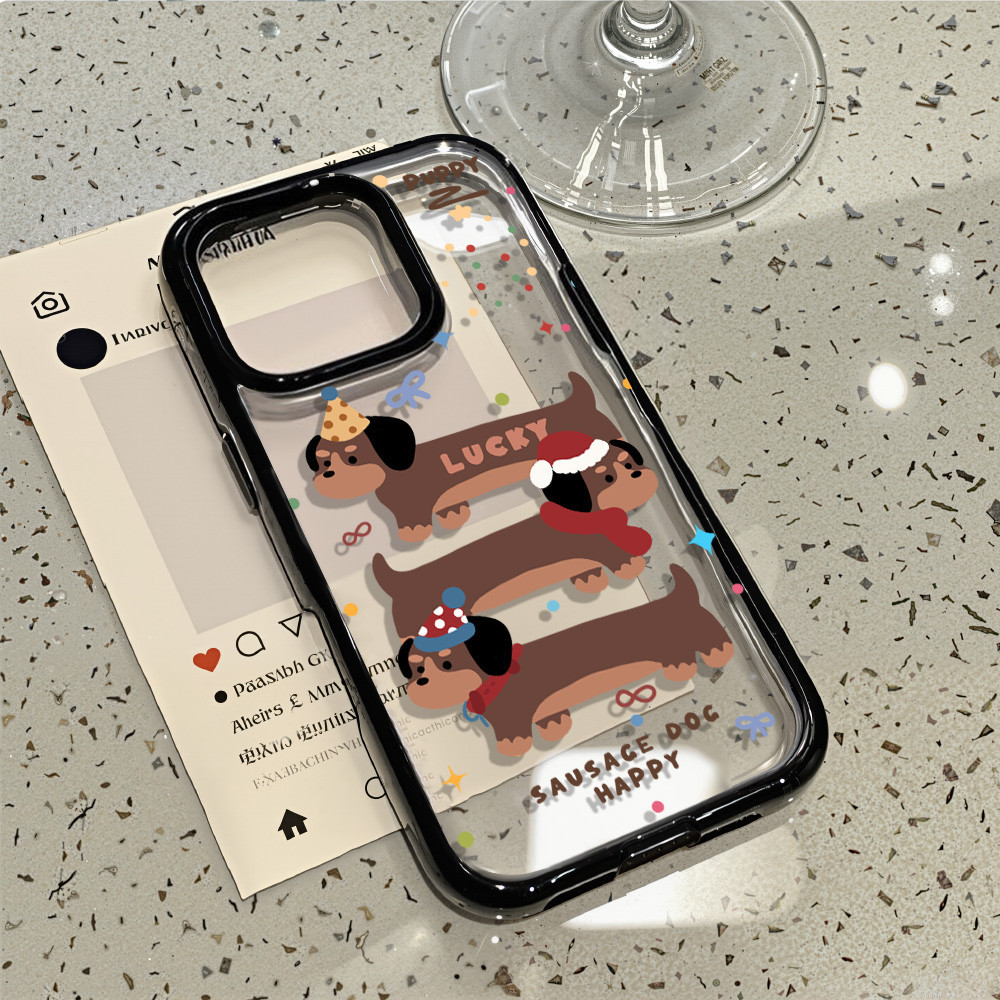 Case เคส iPhone 11 13 15 17 Air 14 12 16 Pro Max เคสไอโฟน11 16pro Puppy เคสโทรศัพท์มือถือกันกระแทกป้องกันสีเหลือง - รูปที่ 2