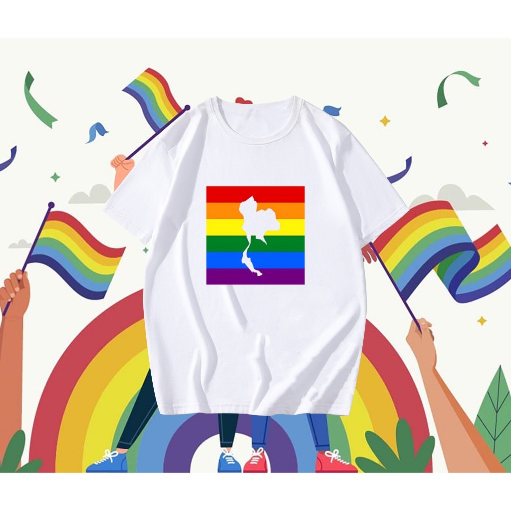 🌈🌈LGBT Pride Flag ✨หมายถึง เกย์ภูมิใจ &เลสเบี้ยนเรนโบว์ธงเสื้อยืดกะเทยข้ามเพศ LGBT