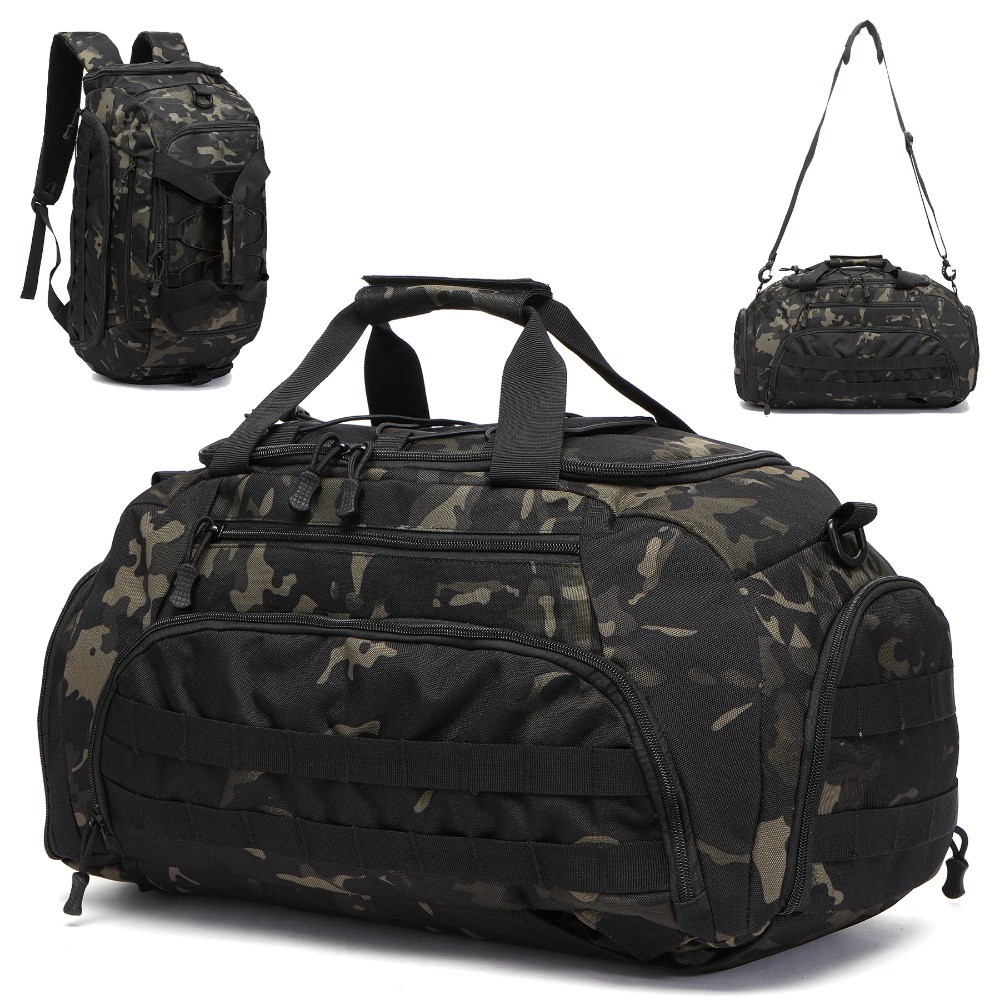 3-in-1 ยุทธวิธีกระเป๋าเป้สะพายหลังช่องรองเท้าเปิดประทุน Duffel กระเป๋าสะพายสําหรับผู้ชายผู้หญิง WeekenderTravel Overnight กระเป๋า ราคา ถูกที่สุด ดีลบีเคเค แกลเลอรีภาพที่ 9
