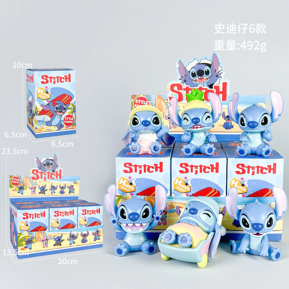 💥จัดส่งจากประเทศไทย💥6 ชิ้น/กล่อง Stitch Angel วันวาเลนไทน์อะนิเมะรูปคอสเพลย์แตงโมองุ่นตุ๊กตาของเล่นสําหรับของขวัญเด็กคอลเลกชันเครื่องประดับรถบ้านเค้กตกแต่ง Gacha thumbnail 10