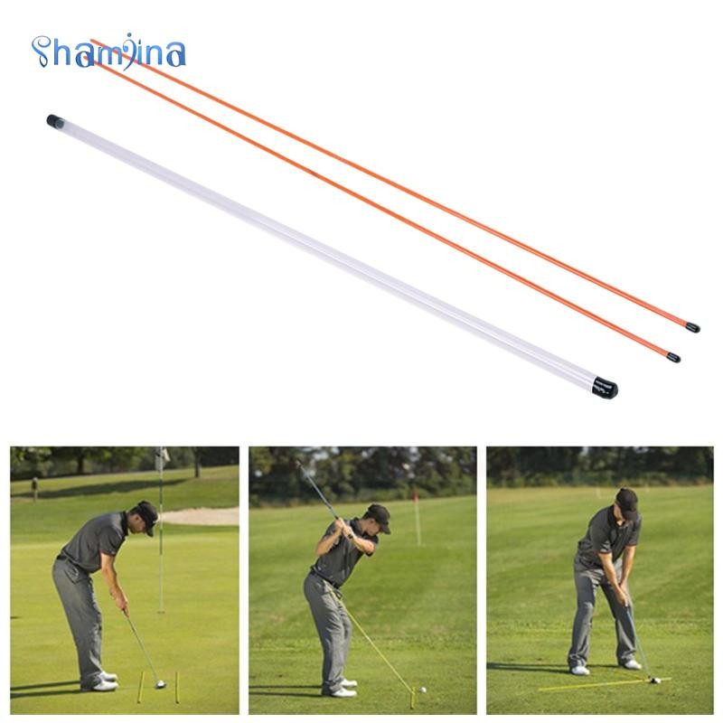 [Shamjina] 2 ชิ้นการจัดตําแหน่งกอล์ฟ Sticks Swing Trainer สําหรับ Full Swing Practice Aiming
