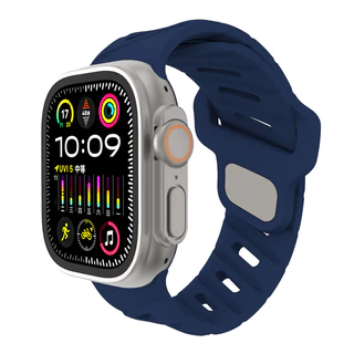 สายนาฬิกาซิลิโคนอ่อนนุ่มสำหรับ iWatch Series11 10 9 8 7 6 5 4 3 SE 2 1 Ultra 49mm46mm44mm42mm45mm มีหลายสีให้เลือก