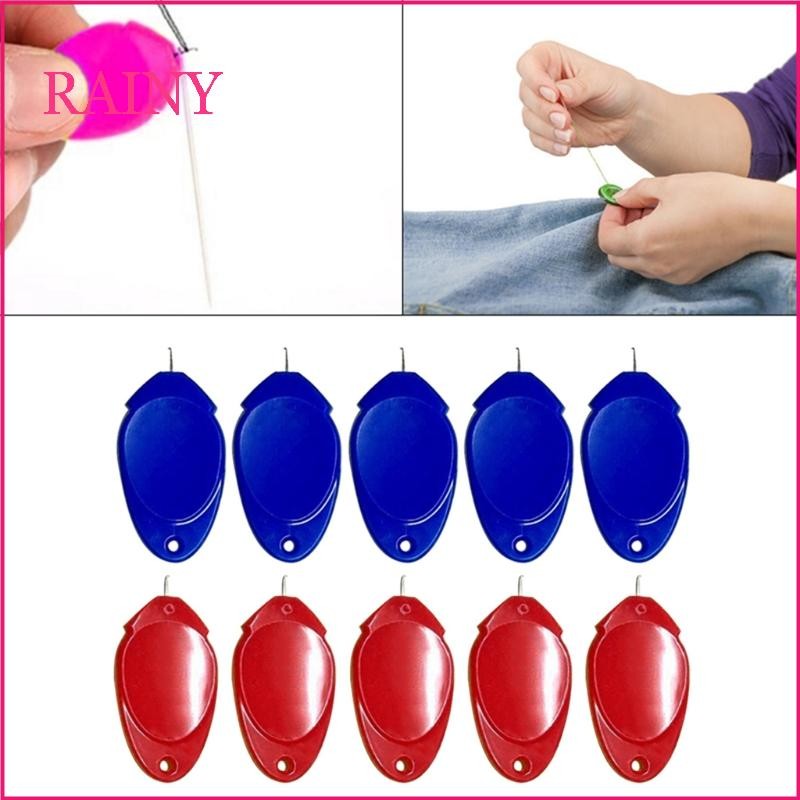 RAINY 10 ชิ้นเข็ม Threaders Wire Loop Tool DIY Threader สําหรับเครื่องมือ