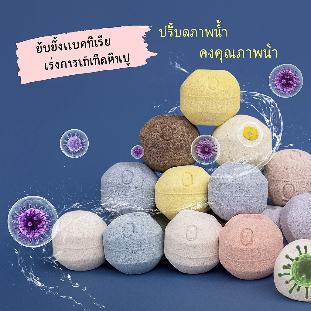 🌈เซรามิกบอลกรองน้ำ 5 สี ดูดซับแอมโมเนีย ลดของเสีย ใส่บ่อปลา ตู้ปลา พร้อมส่ง✨ thumbnail 4
