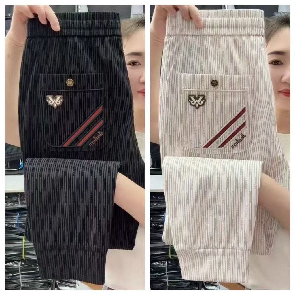 MR-DEER กางเกงขายาว กางเกงลำลอง   เอวยางยืดลายในตัว ผ้ายืด รุ่น MK618