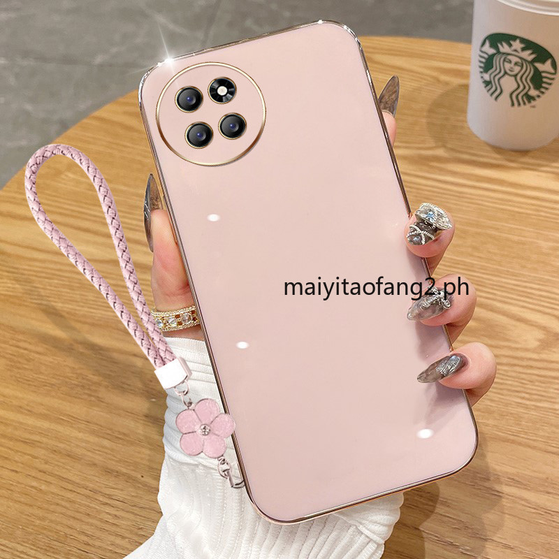 ปลอกสําหรับ Itel S23 Plus A70 P40 RS4 S681LN S665L A665L S23 + เลนส์กล้องElectroplating Squareซิลิโค