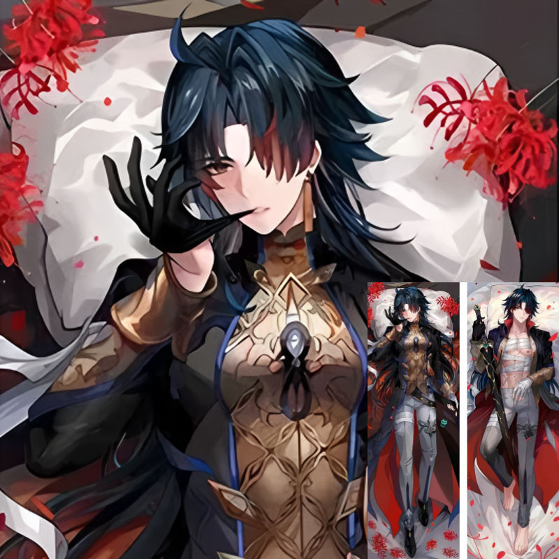 อะนิเมะตกแต่งหมอน Honkai Star Rail Blade Dakimakura Waifu ปลอกหมอน 2 ด้านพิมพ์เบาะรองนั่ง Otaku ของขวัญ