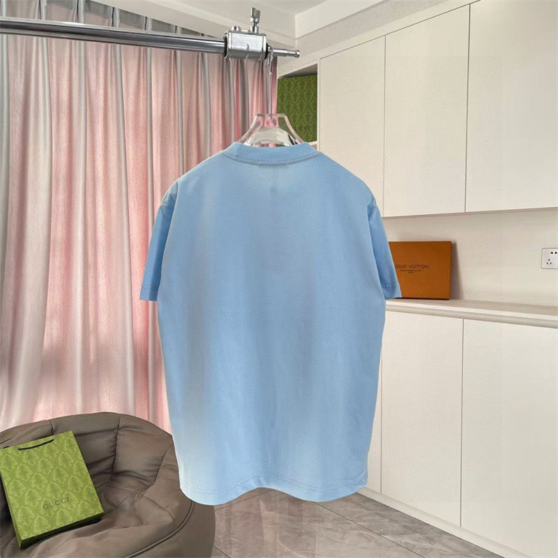 เสื้อยืดแขนสั้นทรงหลวม พิมพ์ลายตัวอักษรสไตล์เรียบง่าย สำหรับทุกเพศ - รูปที่ 3