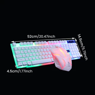 GTX300 RGB Rainbow Gaming Keyboard + Mouse เหมาะสำหรับเกมออฟฟิศ คุณภาพสูง พร้อมส่ง✨
