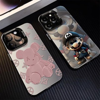 เคส สำหรับ Samsung A17 A07 A55 A06 A36 A26 A56 A05S A15 A35 A54 A22 4G 5G หมี เคสโทรศัพท์ซัมซุง กรอบโลหะ กันกระแทก