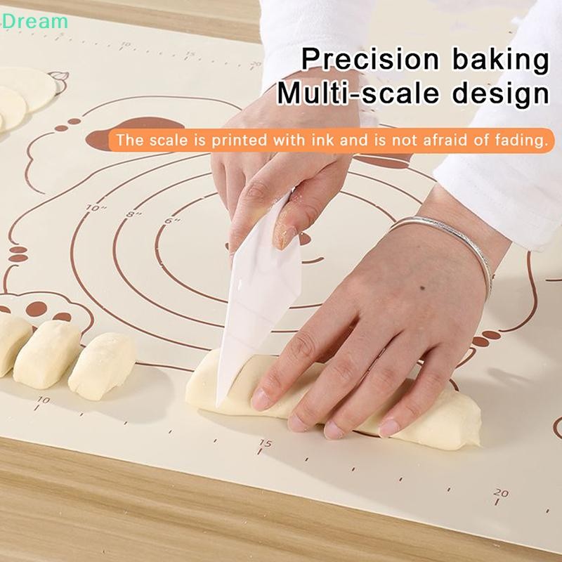 <Dream> 1 ชิ้นซิลิโคน Pastry Mat Baking Mat Non-Stick Dough Mats Pastry Mats สําหรับ Rolling Dough พ