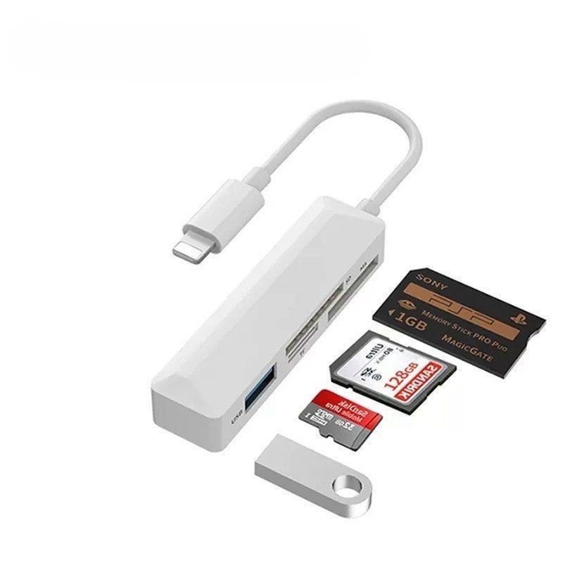 OTG Card Reader Adapter IP/Type-C to USB/SD Card/TF Card/MS Card