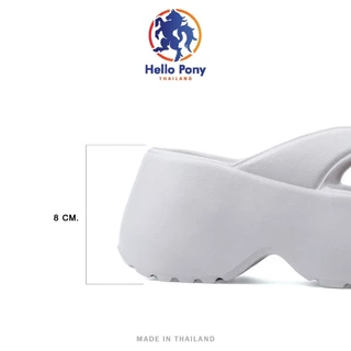 Hello Pony รุ่น MHM4008 รองเท้าแตะหูหนีบ แฟชั่นสำหรับผู้หญิง EVA รองเท้าส้นสูง ซอฟท์ กันลื่น กันน้ำ ส่งจากไทย