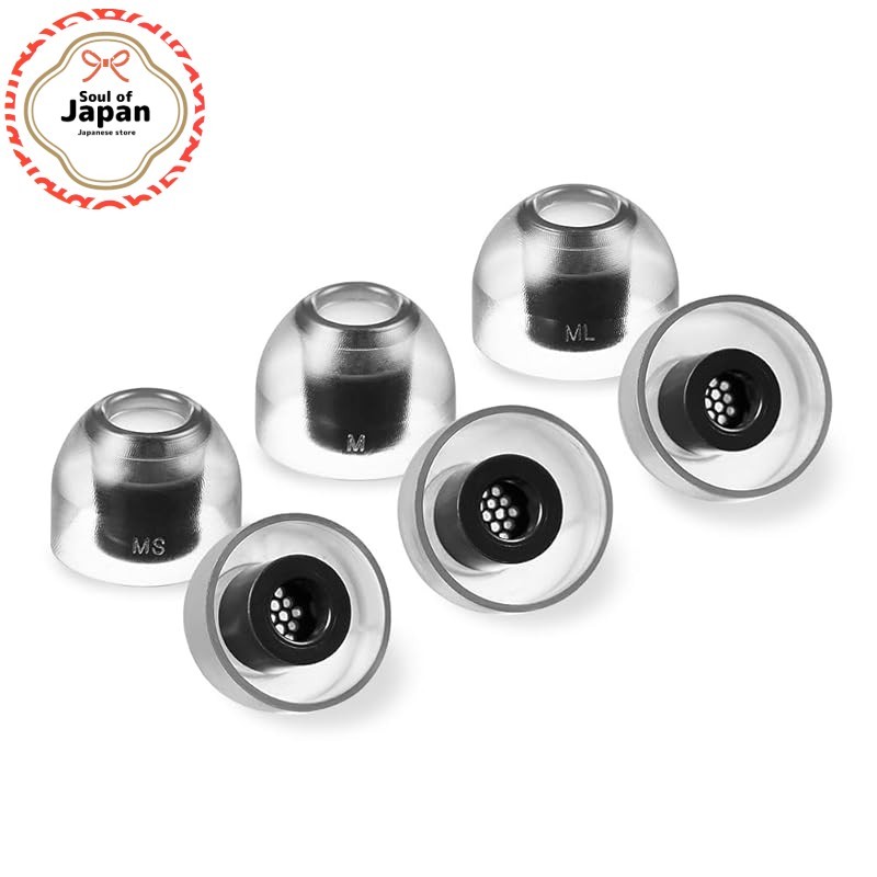 AZLA SednaEarfit Crystal 2 Standard [1 pair each of MS/M/ML size earpieces] High-grade premium LSR m