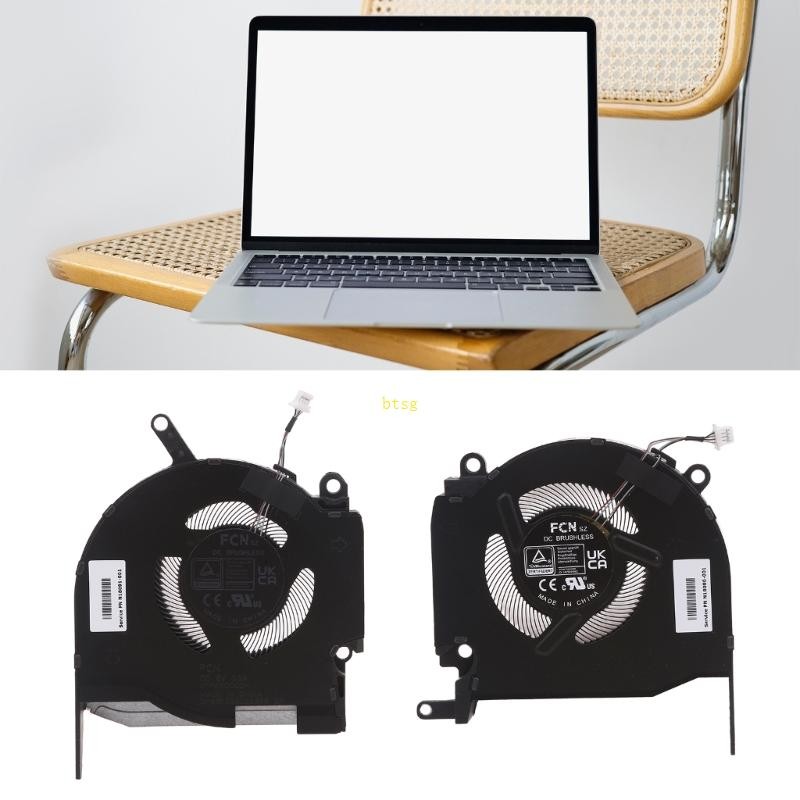 Btsg พัดลม GPU โน้ตบุ๊ค 5V 0 5A แล็ปท็อประบายความร้อนสําหรับ TPN-Q280 16-K 16-N พัดลมโน้ตบุ๊ค