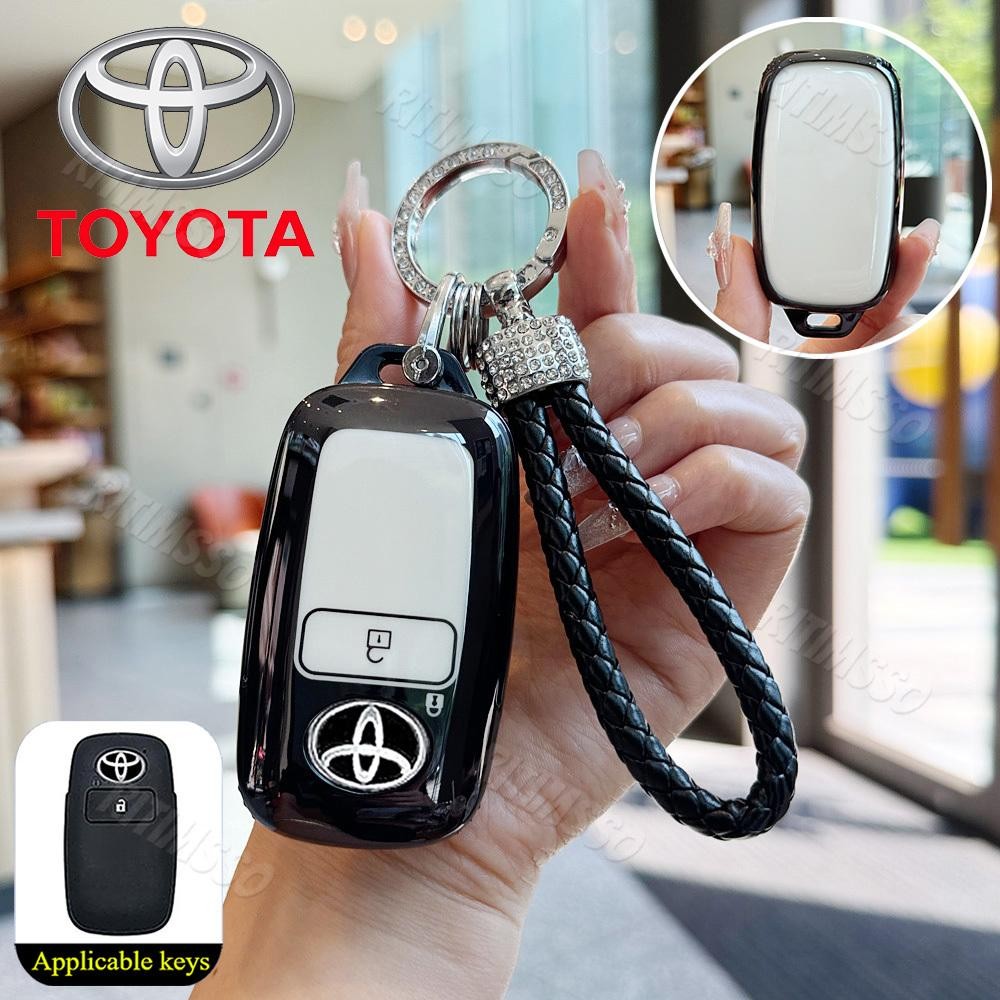 ตกแต่งบ้าน Fit สําหรับ Toyota Vios 2023 Yaris Ativ 2024 Avanza Veloz Raize รุ่น TPU Remote Car Key Cover Case ส่งด่วน สั่งเลย