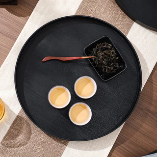 OUKEAI ‌จานกลมพีพีขนาด 30/35 ซม. ใช้ในโรงแรม/ร้านอาหาร วางชาใหญ่ เก็บแก้วและของใช้‌