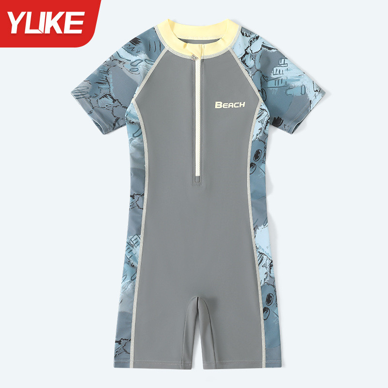 เด็กชุดว่ายน้ําเด็กชายชุดว่ายน้ําชิ้นเดียววัยรุ่นชายว่ายน้ําการฝึกอบรมว่ายน้ํา