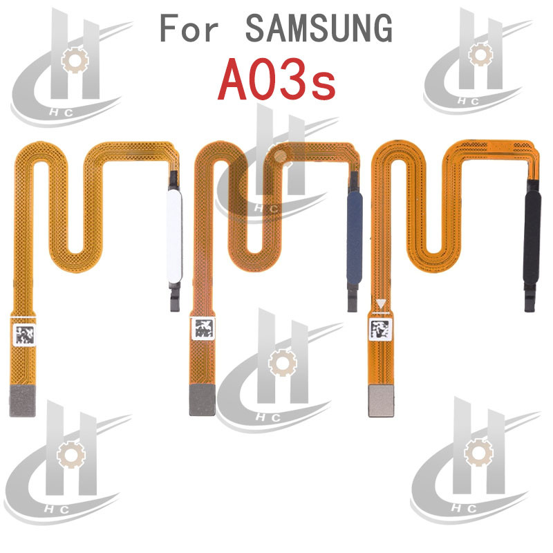 ลายนิ้วมือ Touch Sensor Finger Power Switch ON OFF ปุ่มด้านข้าง Key Flex สําหรับ Samsung Galaxy A03s SM-A037F