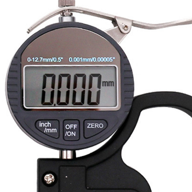 ไมโครมิเตอร์ความหนาดิจิตอล 0-12.7 มม. เครื่องมือการวัดกระดาษฟิล์มฟองน้ำหนัง (ความแม่นยำ 0.01 มม.) - รูปที่ 7