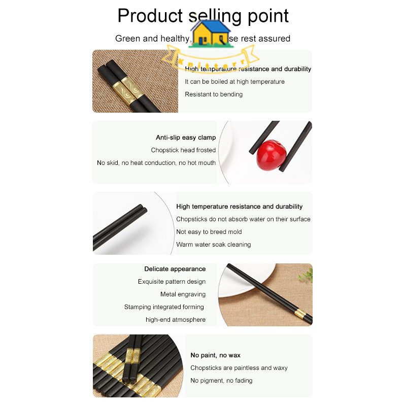 Knitterr ตะเกียบกันลื่น ฆ่าเชื้อด้วยอุณหภูมิสูง ใช้ในครัว โรงแรม ตะเกียบคุณภาพสูง - รูปที่ 4