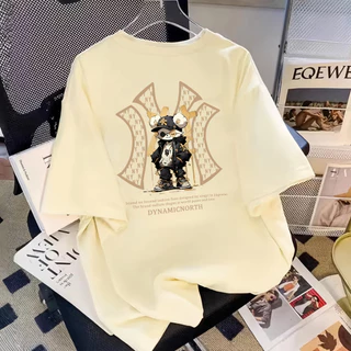 🌷Su.Tee🌷 เสื้อยืด oversize unisex สตรีทแฟชั่น โคตรนุ่ม เนื้อผ้าฝ้ายผสมโพลีเอสเตอร์ ลาย "DYN AMIC NY" สินค้าใหม่ 2025