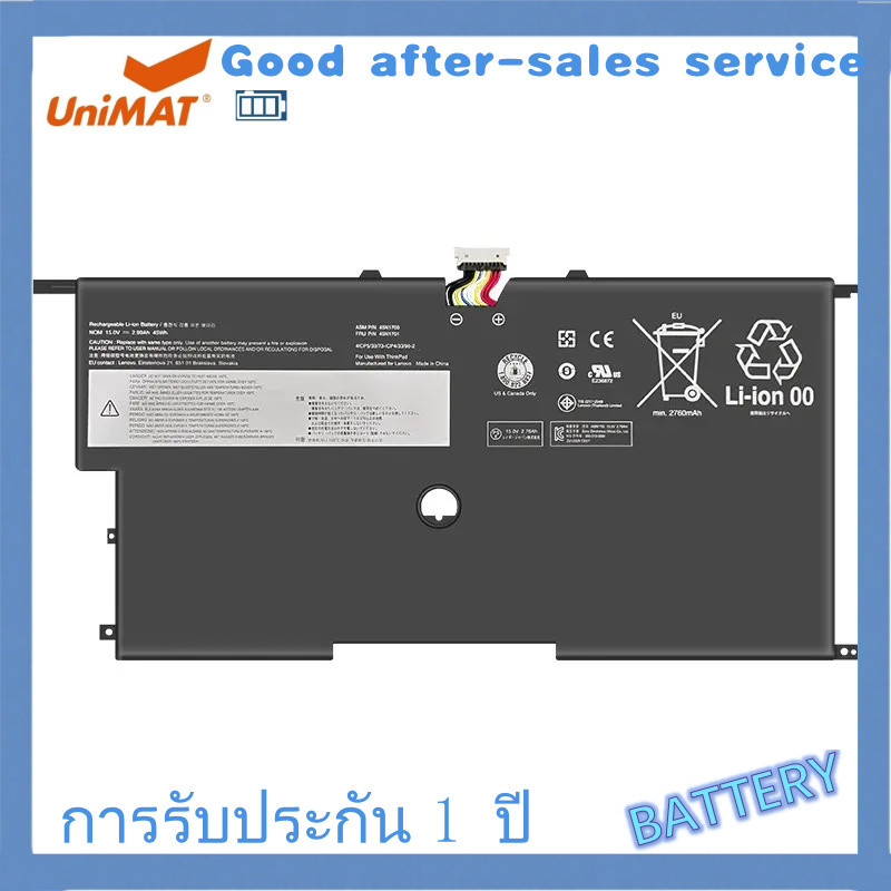 15.2โวลต์3180มิลลิแอมป์ชั่วโมง00hw002 X1C b010f46440 45n1701 45n1702แบตเตอรี่สำหรับ Lenovo T hink P 