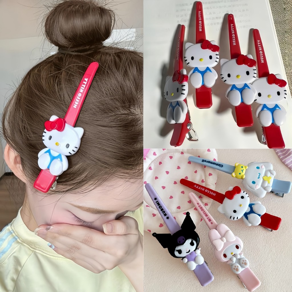 กิ๊บติดผมลายการ์ตูน Hello Kitty Girl คลิปหนีบผมหน้าม้าขนาดใหญ่