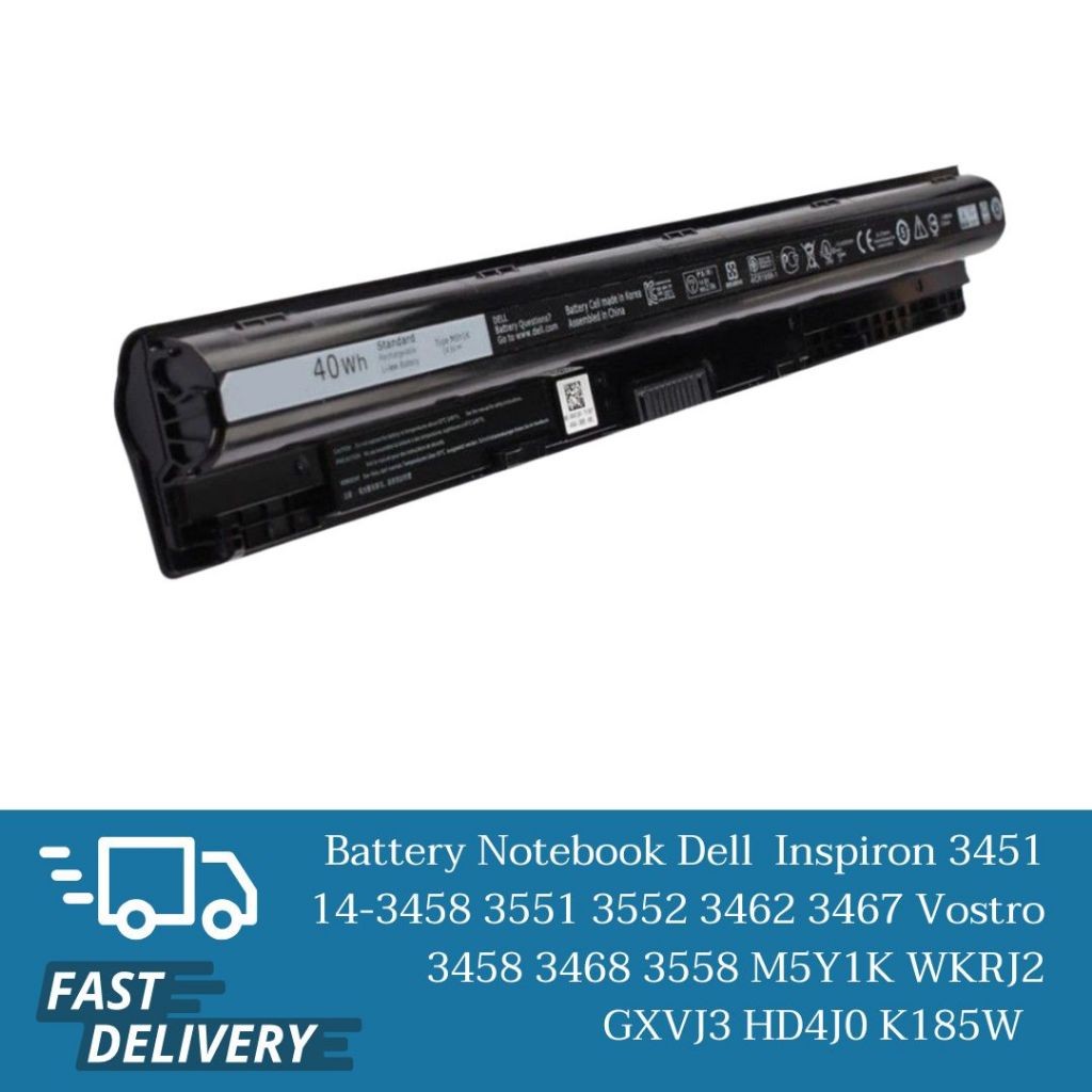 Battery Notebook Dell Inspiron 3451 14-3458 3551 3552 3462 3467 Vostro 3458 3468 3558 M5Y1K WKRJ2 GX