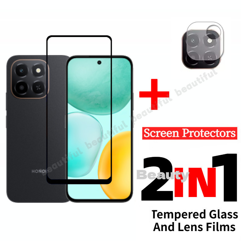 2IN1 9H ความแข็งฟิล์มใสสําหรับ Honor X6C 4G ป้องกันหน้าจอกระจกนิรภัยกลับสําหรับ Honor X6 C X 6C Hono