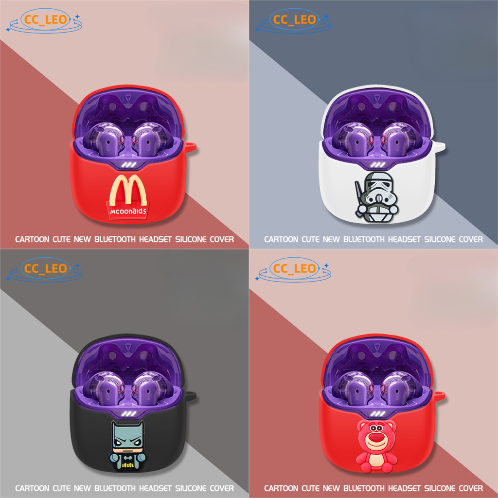 For JBL TUNE FLEX 2 Transparent Soft Case JBL TUNE FLEX 2 Silicone Soft Case JBL TUNE FLEX 2 Cute Sn