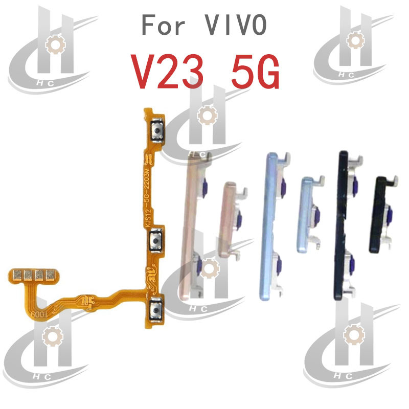 สําหรับ VIVO V23 5G V2130 ปุ่มด้านข้างปรับระดับเสียงปุ่ม Flex Cable Keys ปุ่มปิดระดับเสียงขึ้นและลงด้านข้างอะไหล่ทดแทน