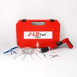 JLD Pistol Paku Beton Manual SENYAP Tembus Baja 6mm, 5 Level, FREE 50 Paku & Safety Gear, Tanpa Listrik, Ringan 620g, Cocok untuk Pasang AC/CCTV/Pipa