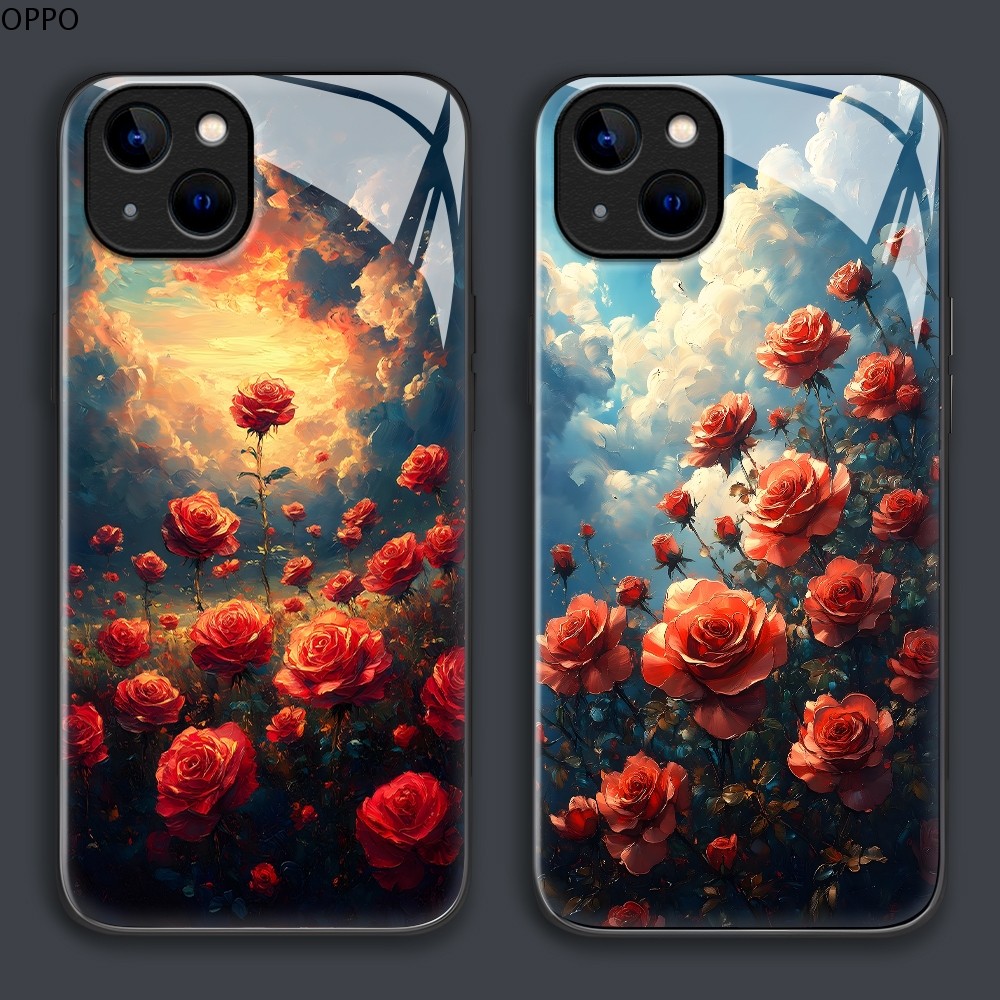 OPPO Reno 8 8Z 7 7Z 6Z 6 5 4 2F F11 F9 F7 F5 Pro Youth 4G 5G เคสออปโป้ Hat Boy Glass Case BL