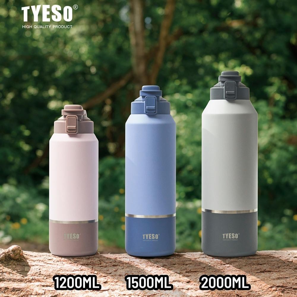 TYESO Outdoor ขวดน้ำสแตนเลส 304 ขนาดใหญ่ 1200-1500-2000 ML. ใหญ่สะใจ เก็บร้อน-เย็น รูปที่ 6