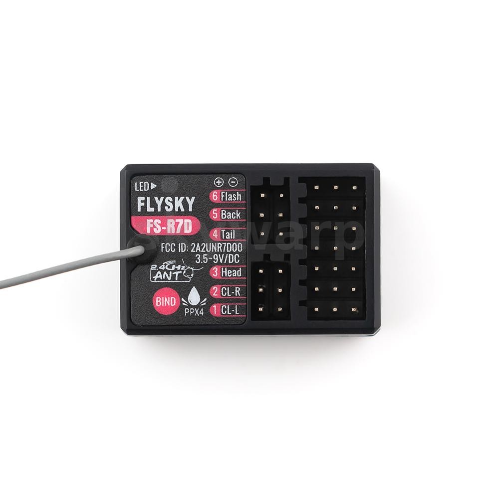 Flysky FS-R7D 2.4GHz 7CH ANT Protocol PWM/PPM เอาต์พุต Light Group Receiver สําหรับ FS-G7P เครื่องส่