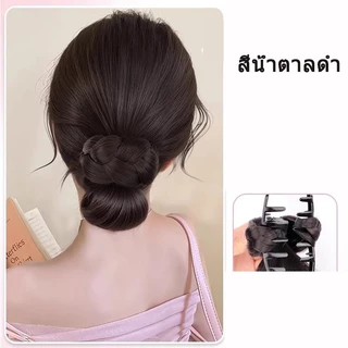 🔥กิ๊บติดผมทรงขี้เกียจสไตล์ฝรั่งเศส วิกผมซาลาเปาถักและแฮร์พีชหางม้าต่ำ กิ๊บต่อผม เครื่องประดับผม สไตล์จีนสำหรับผู้หญิง